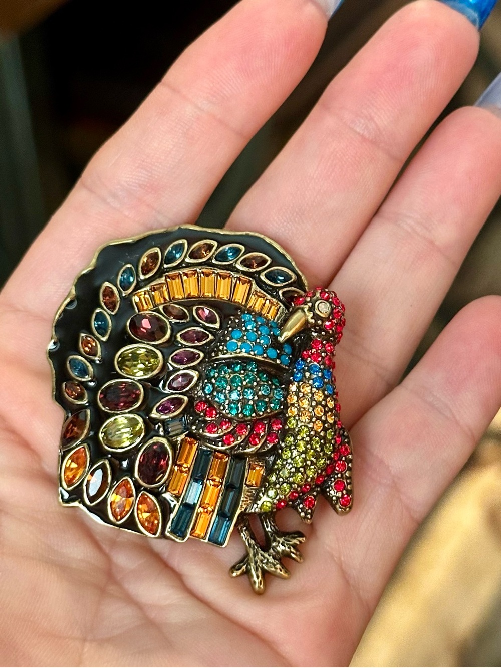 Heidi Daus Rare Vintage Turkey Pin